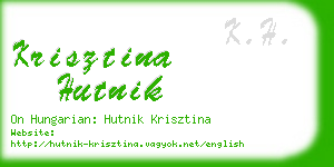 krisztina hutnik business card